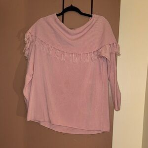 Dress Barn Off-the-Shoulder Pink Sweater